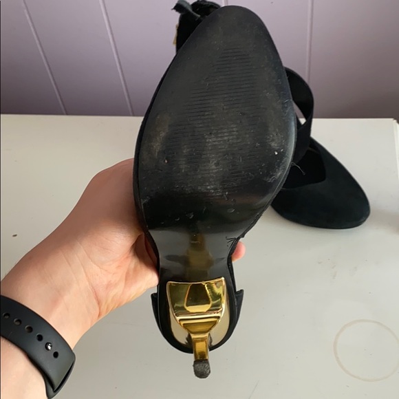 Guess black and gold suede pumps size 9 - Picture 3 of 3